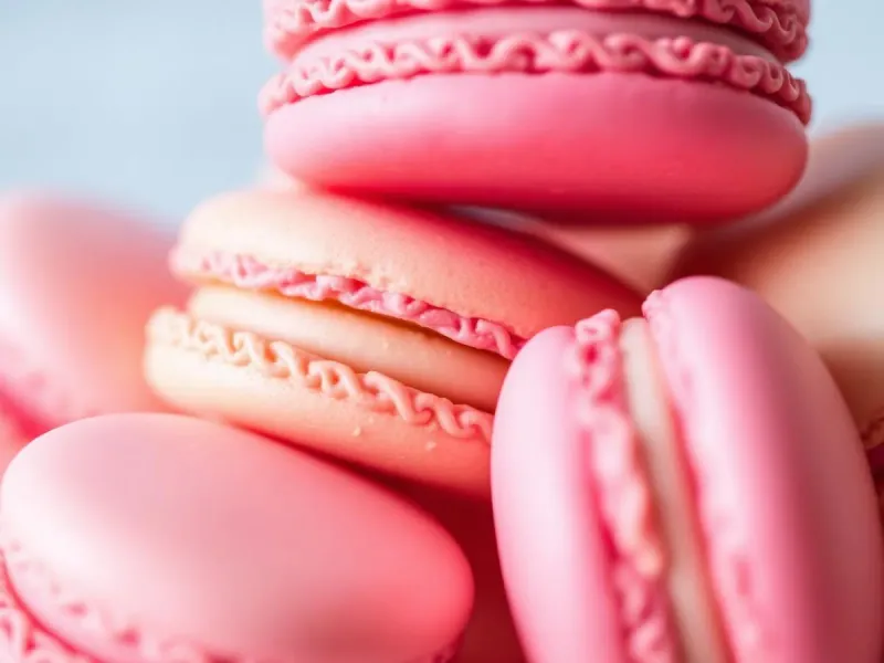 Macaron rose — création Pâtisserie Gargat