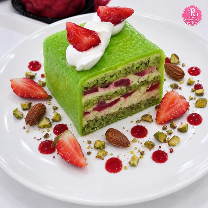 Fraisier pistache — Pâtisserie Gargat