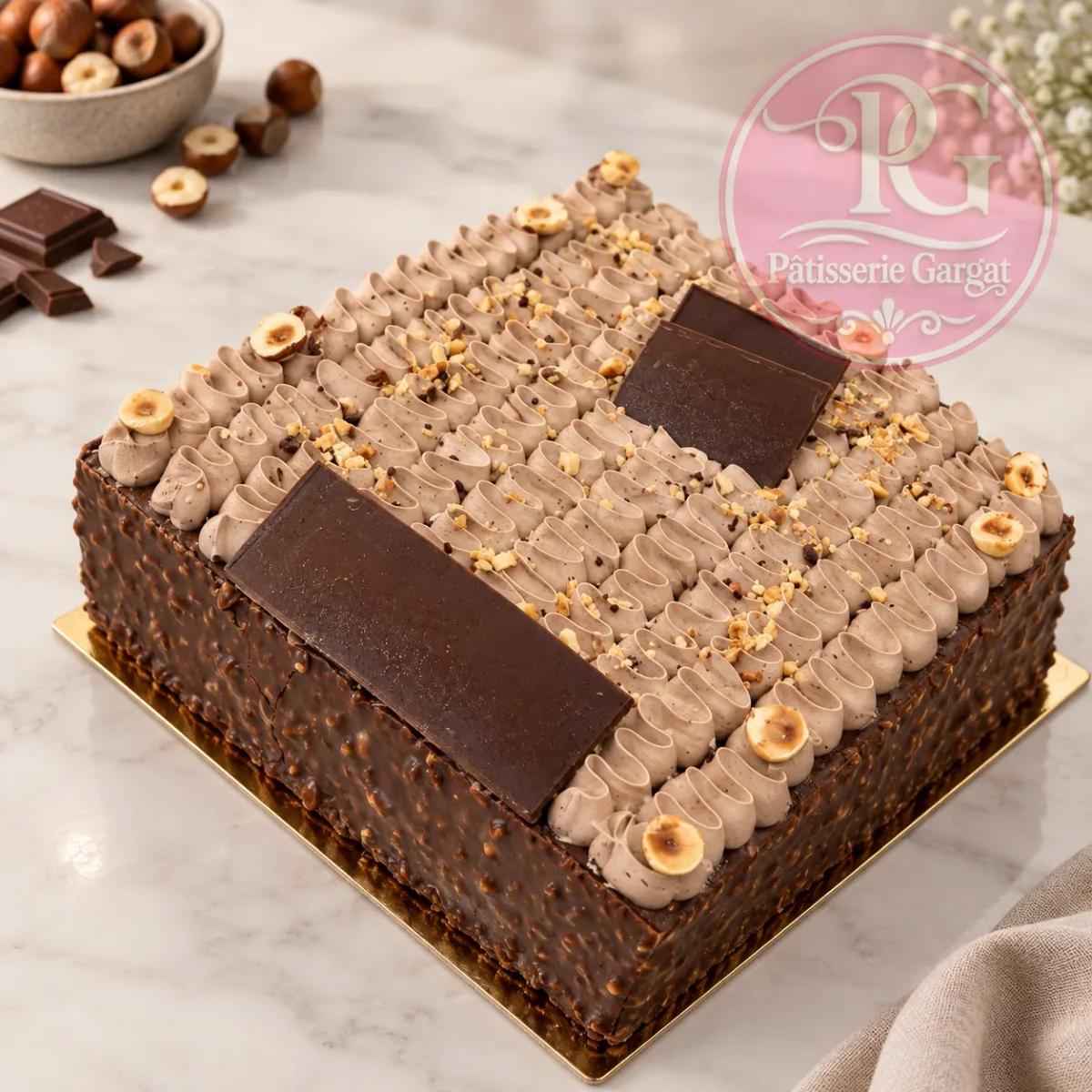 Snickers carré — Pâtisserie Gargat